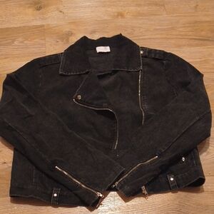 Pink Lily Charcoal Cordouroy Jacket